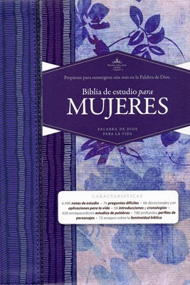 BIBLIA DE ESTUDIO PARA LA MUJER AZUL FLOREADO TELA