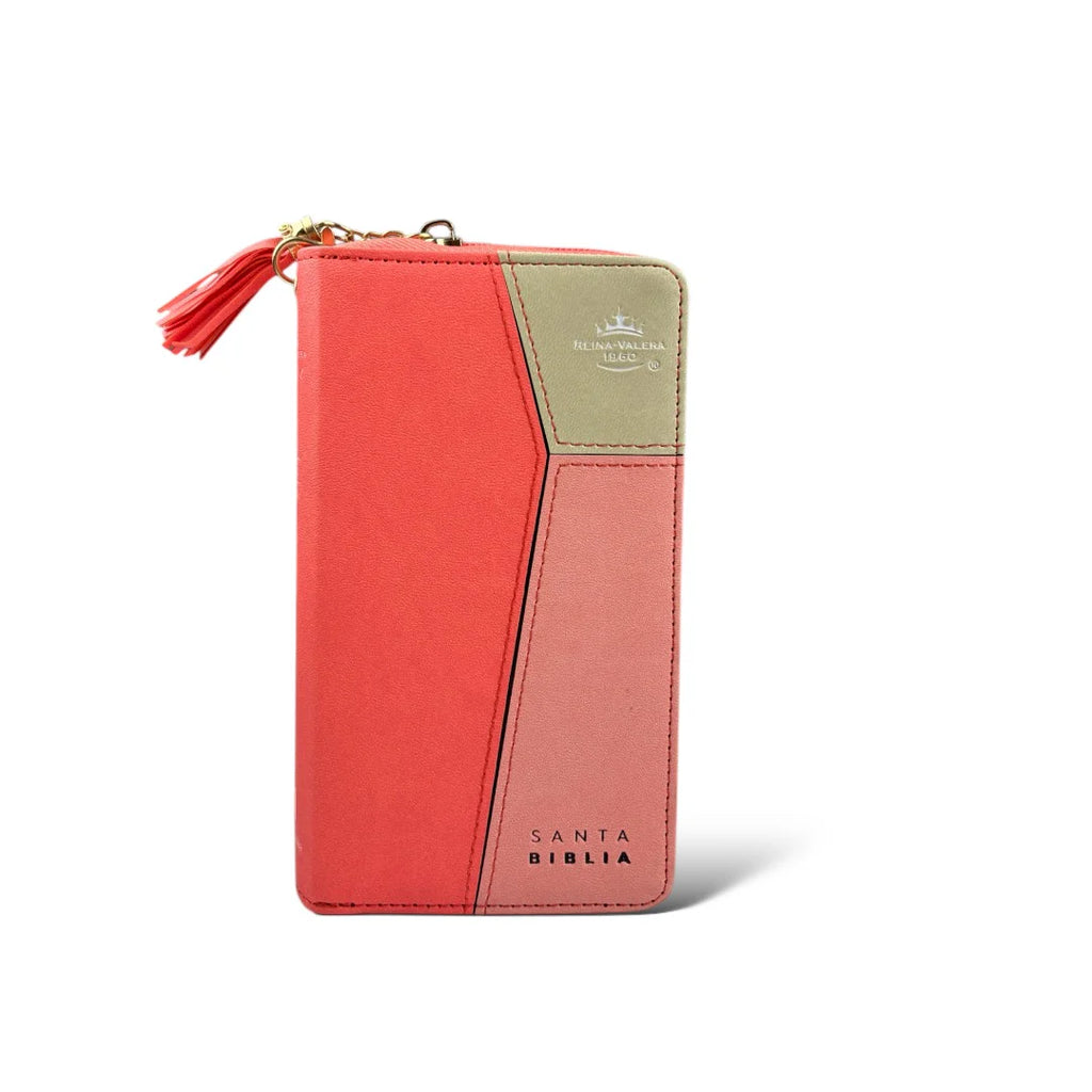 BIBLIA DE CHEQUERA CZTI PJR CORAL/BEIGE/CORAL MB