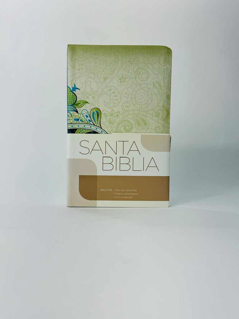 Biblia Clásica Edición Especial Flexible Verde Turquesa Floral – RVR77