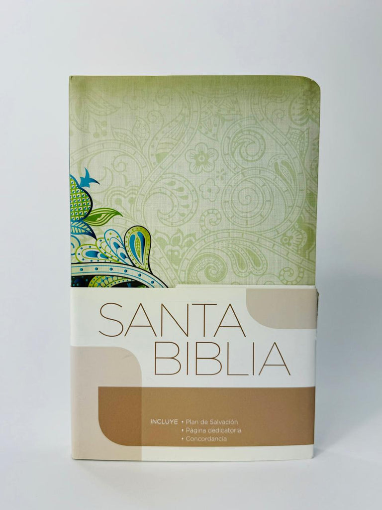 Biblia Clásica Edición Especial Flexible Verde Turquesa Floral – RVR77
