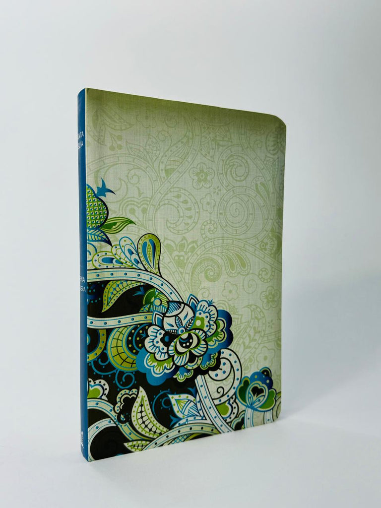 Biblia Clásica Edición Especial Flexible Verde Turquesa Floral – RVR77