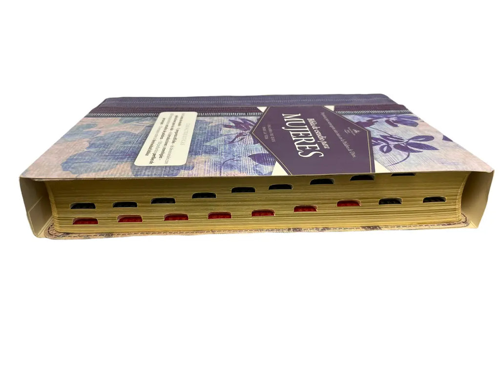 BIBLIA DE ESTUDIO PARA LA MUJER AZUL FLOREADO TELA