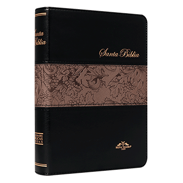 Biblia Mediana Negra, versión antigua 1909 con índice VR055TI  negro