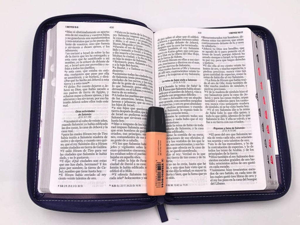 Biblia RVR60/065LG/czti/Tricolor Lila/Flores/Lila