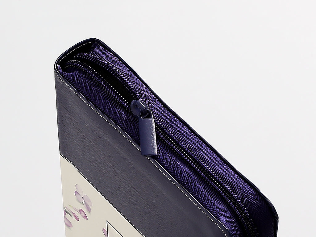 Biblia RVR60/065LG/czti/Tricolor Lila/Flores/Lila