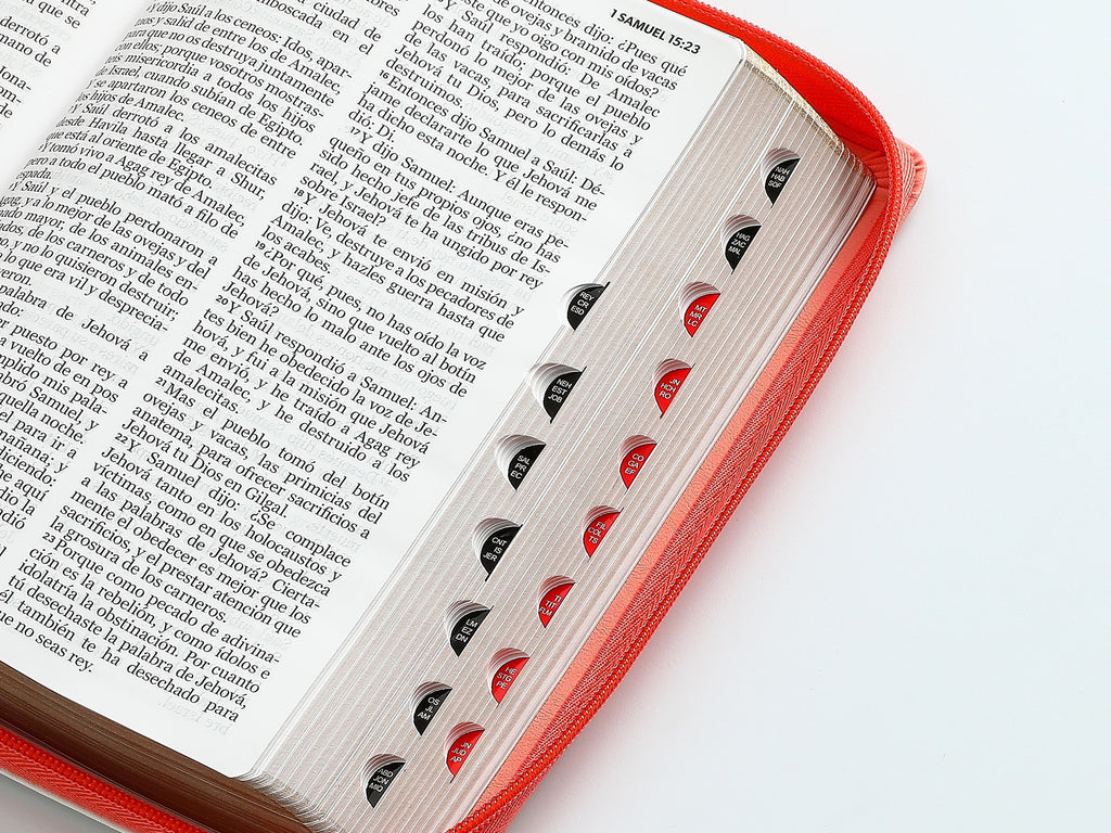 Biblia RVR065LG czti PJR Inspiración Blanco/coral/coral pájaros Tamaño Manual