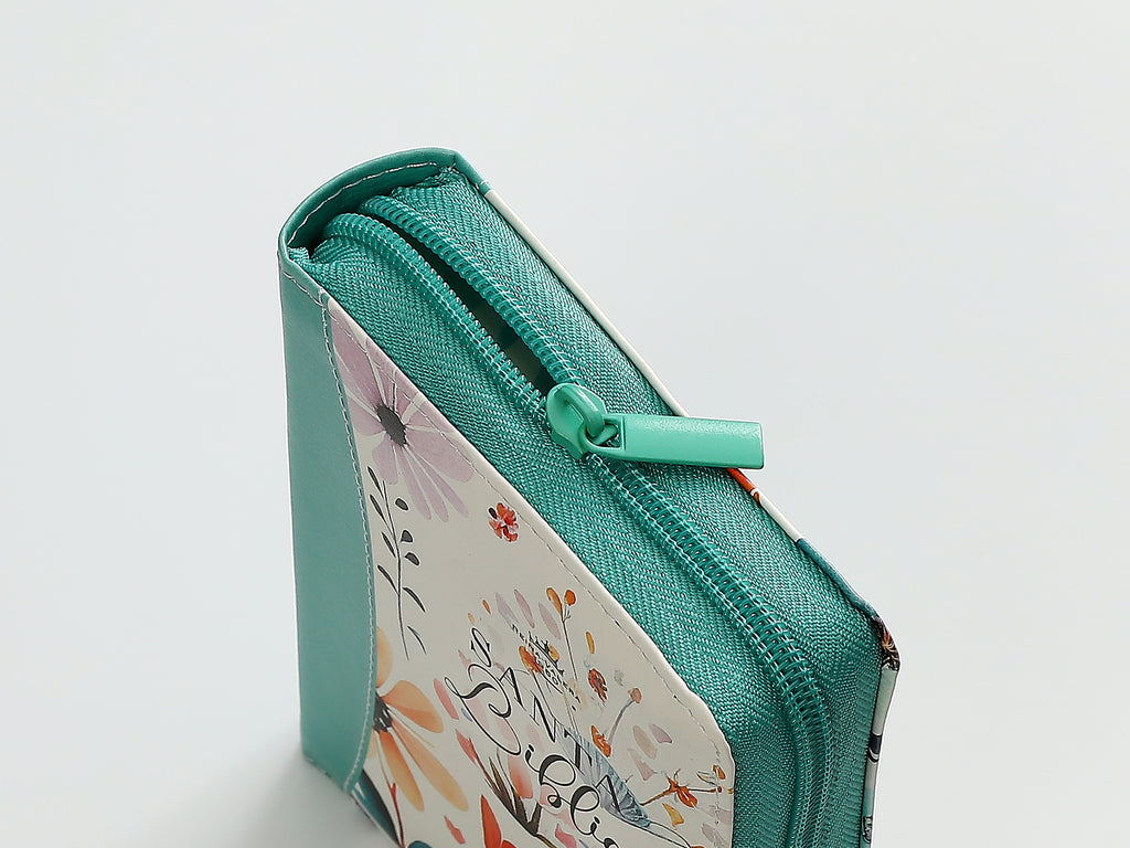 Biblia RVR60 de bolsillo colección jardín Turquesa con cierre/índice