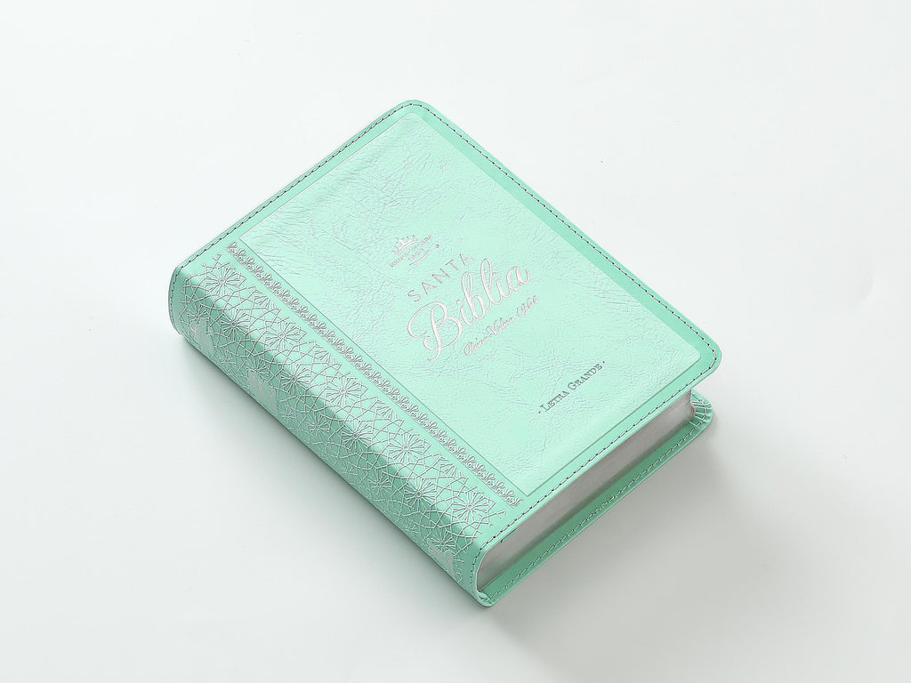BIBLIA REINA VALERA 1960 IMITACIÓN PIEL MEDIANA TURQUESA