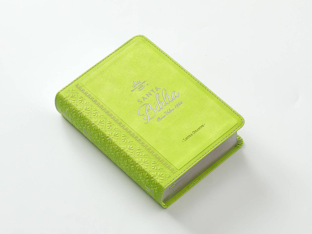 BIBLIA REINA VALERA 1960 IMITACIÓN PIEL MEDIANA VERDE LIMA