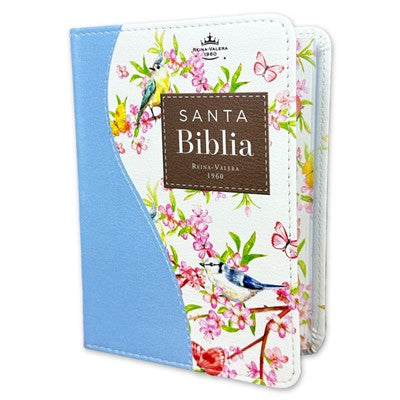 BIBLIA REINA VALERA 1960 BOLSILLO IMIT PIEL AZUL/ CANTO PINTADO