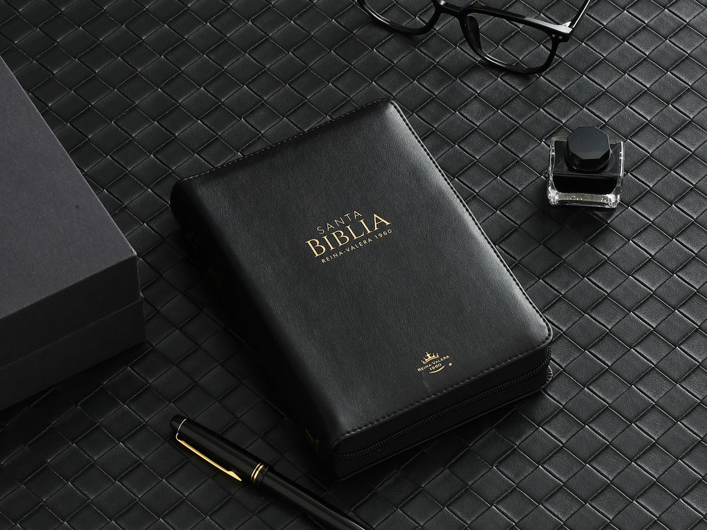 Biblia con Cierre Compacta Letra 11 puntos RV1960 imit piel negro