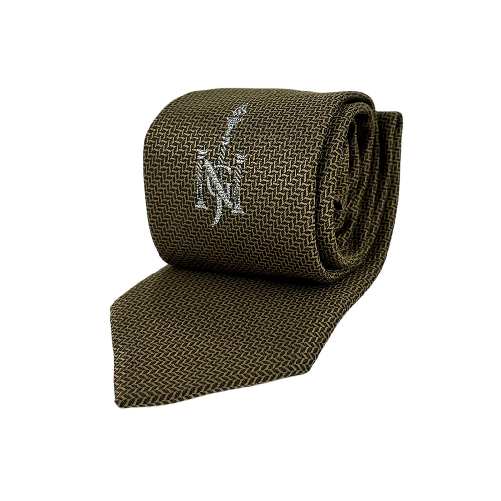Corbata oro con escudo bordado