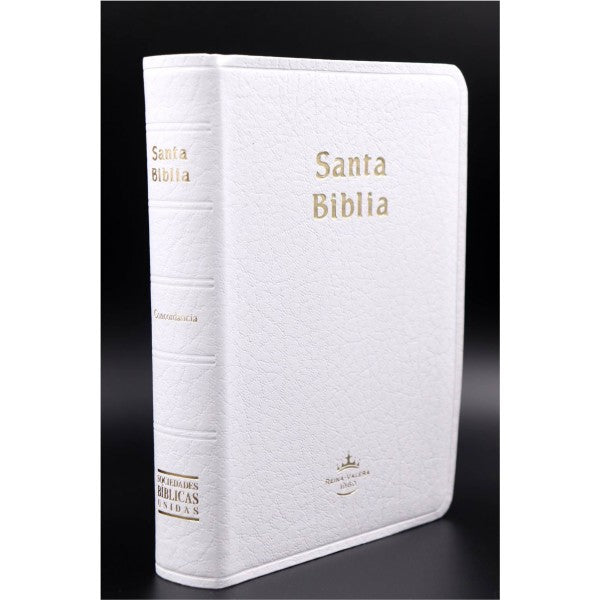Biblia Reina Valera 1960 Chica Letra Mediana Imitación Piel Blanco