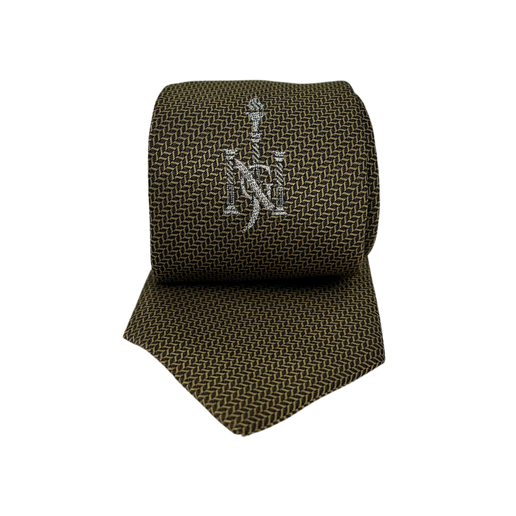 Corbata oro con escudo bordado