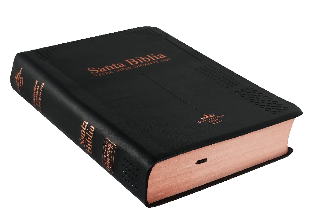 Santa Biblia RVR1960 Letra Gigante 14 puntos, Tapa vinilo negro