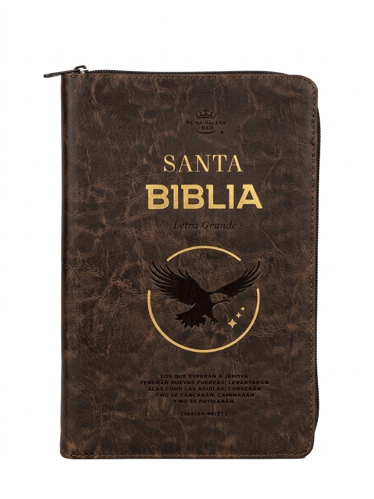 Biblia RVR60cz Obsequios Y Premios Moka Águila Con Cierre