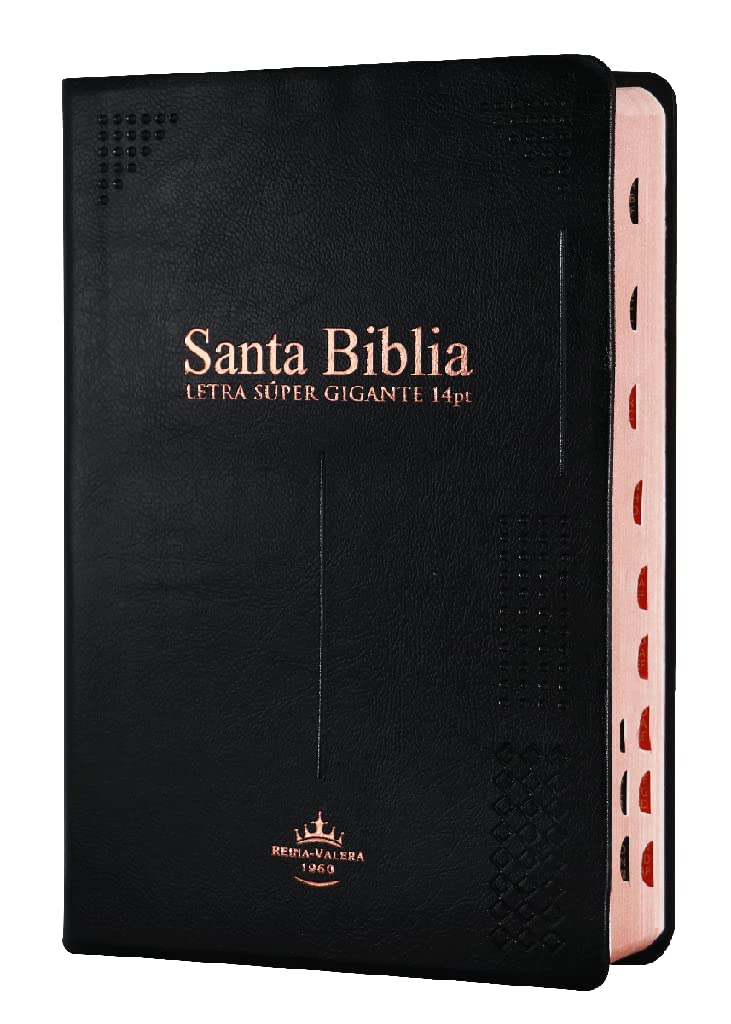 Santa Biblia RVR1960 Letra Gigante 14 puntos, Tapa vinilo negro