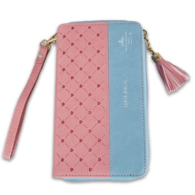 BIBLIA DE CHEQUERA  CZ AZUL/ROSA MB