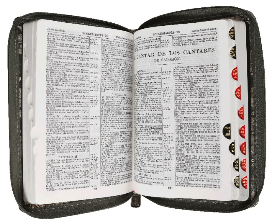 Biblia RV1909 Plata índice y Cierre
