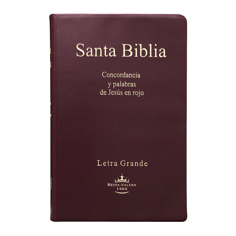 Biblia RV1960 Vinil Color Vino Letra Grande
