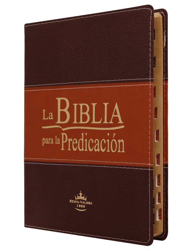 Biblia de Estudio Predicación  Grande Letra Grande Imitación Piel Marrón