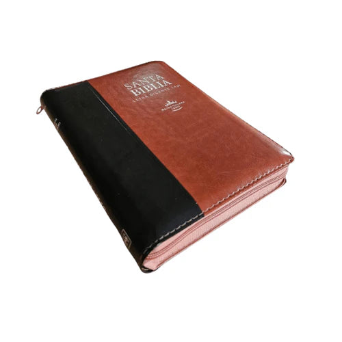 Biblia Reina Valera 1960 Grande, Letra Super Gigante Imitacion Piel Negro Marrón