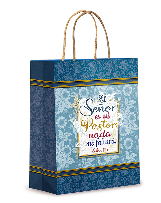 Bolsa grande de regalo con mensaje bíblico: El señor es mi pastor