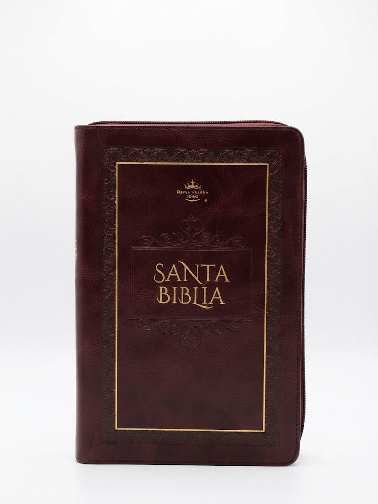Biblia RVR60cz Obsequios Y Premios Marrón Elegante Con Cierre