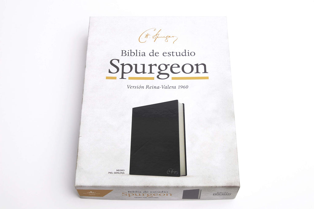 BIBLIA DE ESTUDIO SPURGEON PIEL GENUINA NEGRO