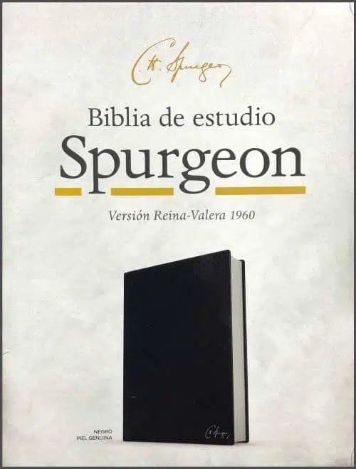 BIBLIA DE ESTUDIO SPURGEON PIEL GENUINA NEGRO