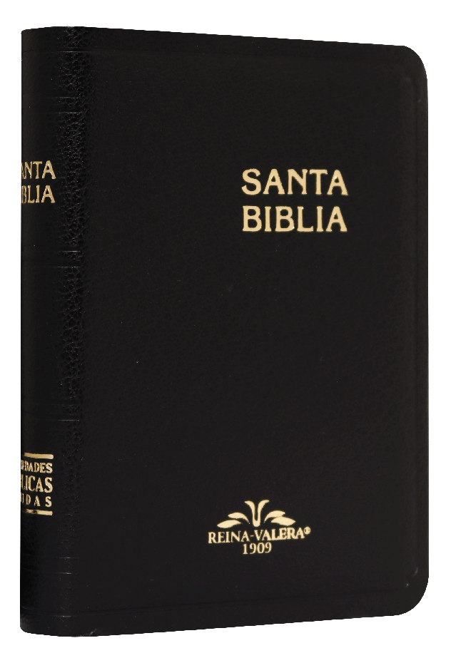 Biblia Reina Valera 1909 Tamaño Bolsillo Letra Chica Imitación Piel Negro