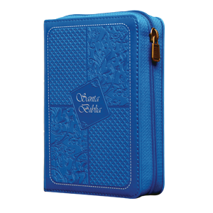 Biblia RVR025cZLG LILAC IMITACION PIEL AZUL