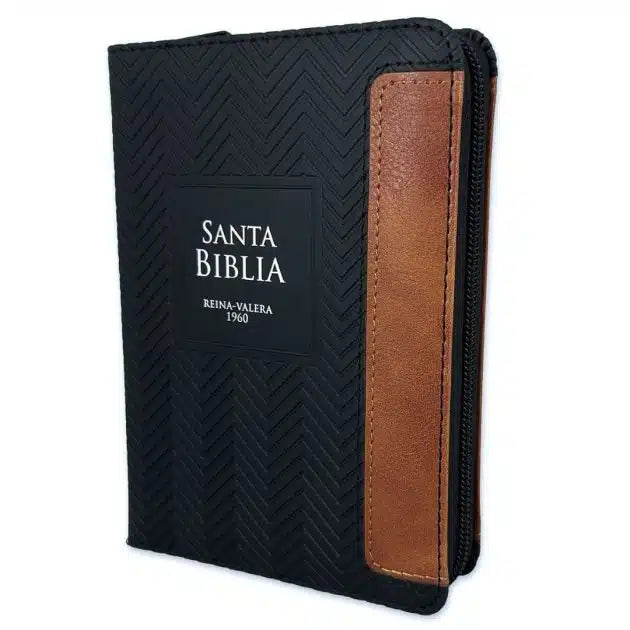 BIBLIA REINA VALERA 1960 CHICA COLOR NEGRO CON CAFE