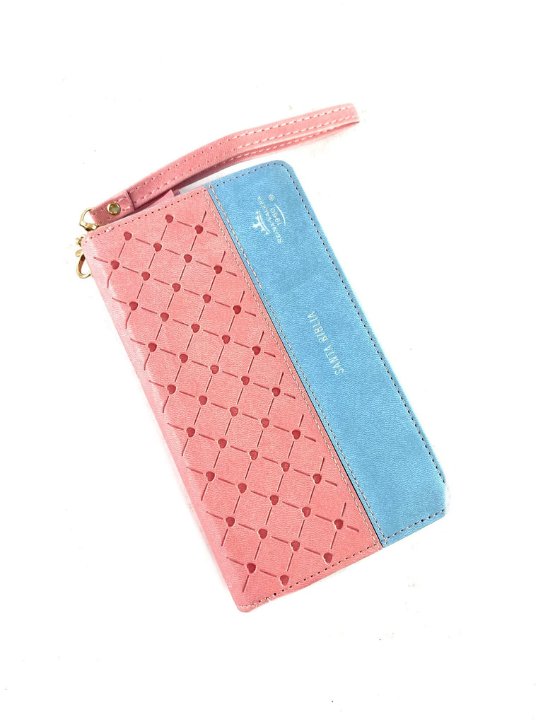 BIBLIA DE CHEQUERA  CZ AZUL/ROSA MB