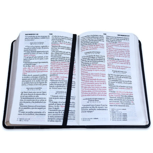 BIBLIA REINA VALERA 1960 MEDIANA CABALLERO  NEGRO GRIS