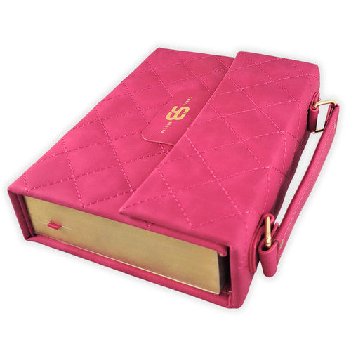 BIBLIA CARTERA CON BROCHE REINA VALERA 1960 COLOR ROSA FUCSIA