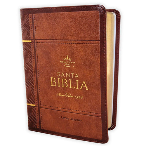 BIBLIA REINA VALERA 1960 CAFÉ CLARO TAMAÑO MEDIANO