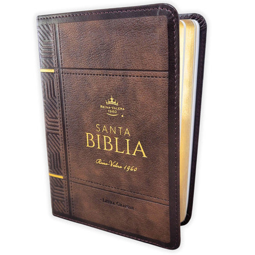 BIBLIA REINA VALERA 1960 MEDIANA COLOR CAFE OSCURO