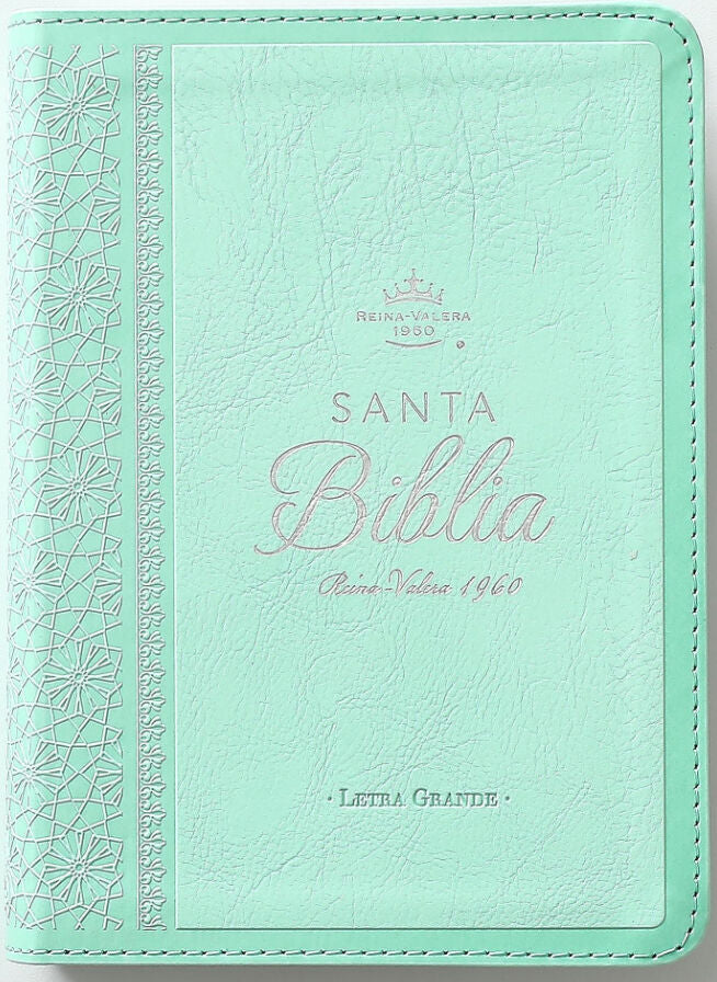 BIBLIA REINA VALERA 1960 IMITACIÓN PIEL MEDIANA TURQUESA