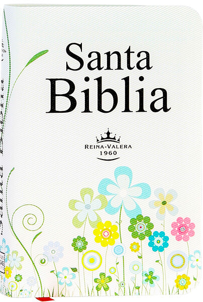Biblia Mini RVR15 Vinil con Flores