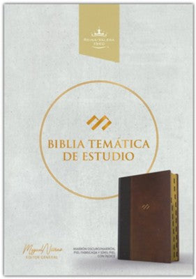 BIBLIA TEMATICA DE ESTUDO PIEL FAB INDICE MARRON