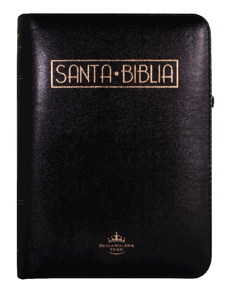 BIBLIA NEGRO CANTO DORADO QR