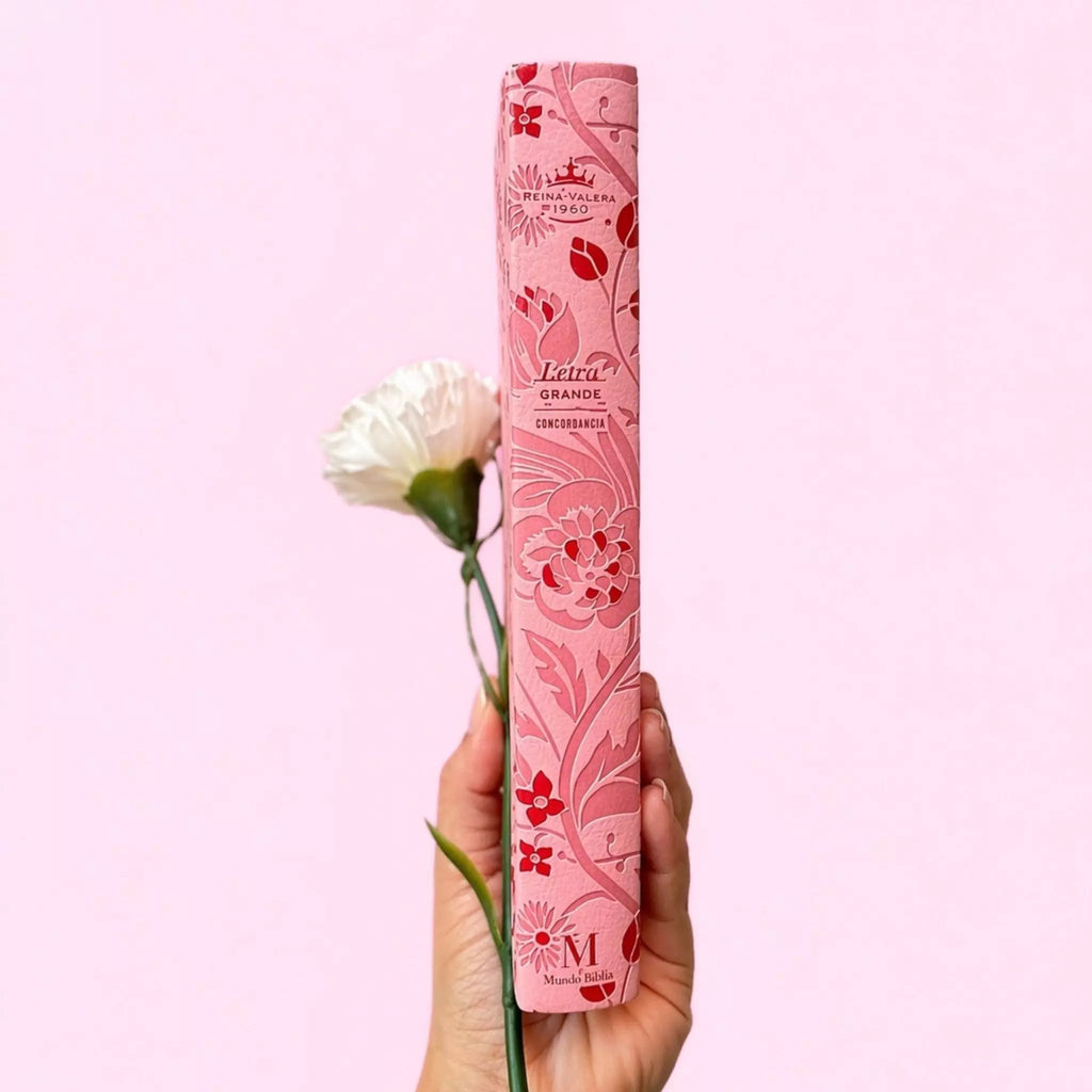 BIBLIA REINA VALERA 1960 GRANDE FLOREADA ROSA
