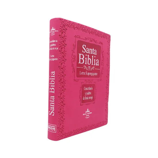 Biblia  Gigante Letra Supergigante Imitación Piel Rosa