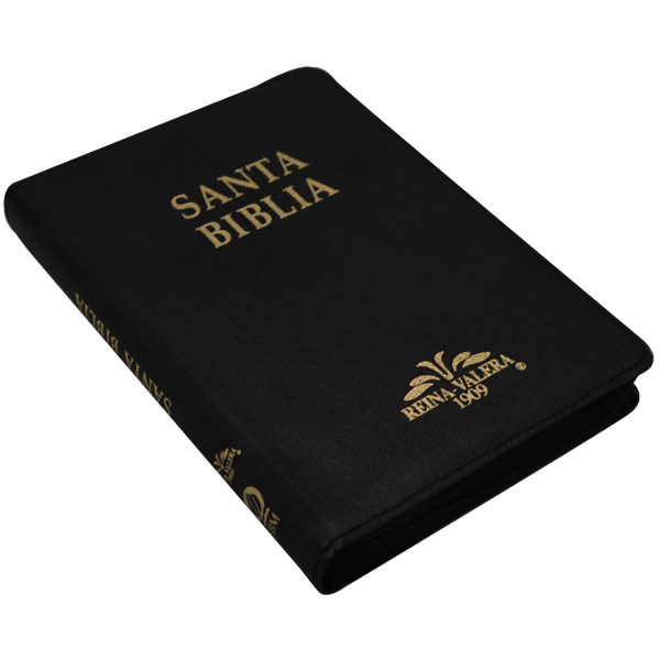 Biblia Reina Valera 1909 Grande Negro [VR059ZTI] cierre Piel Genuina