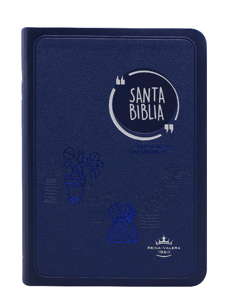 Biblia Reina Valera 1960 mediana Letra Grande Imitación Piel Azul [RVR045cLG GA]