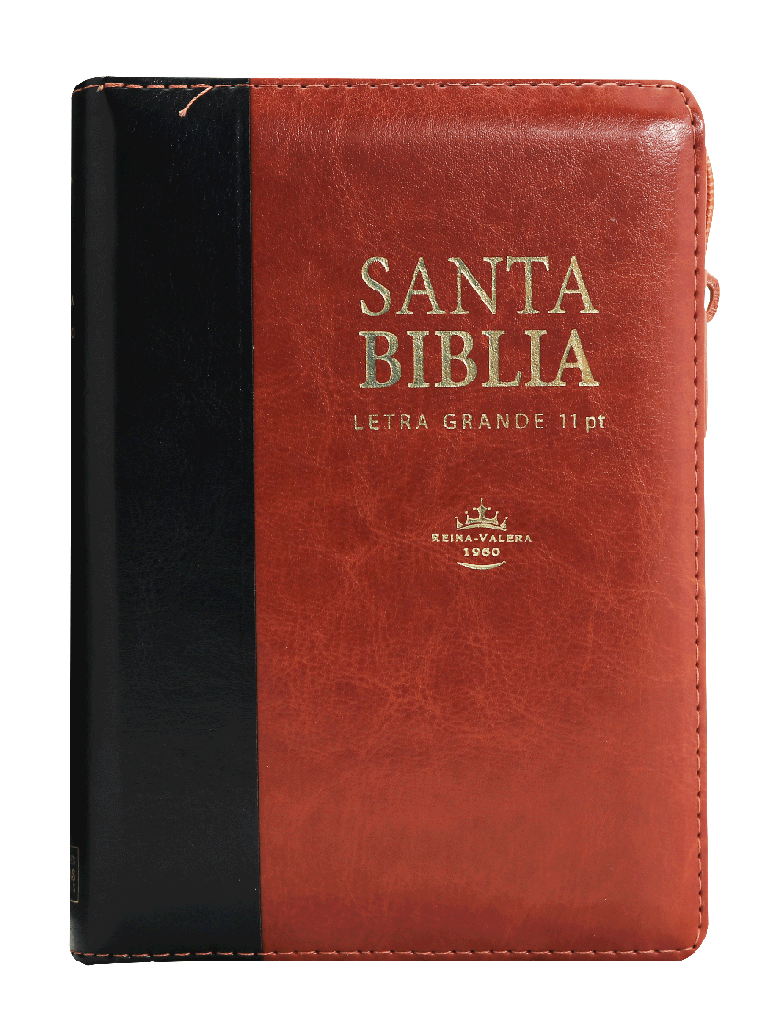 Biblia Cierre Letra Grande café/negro