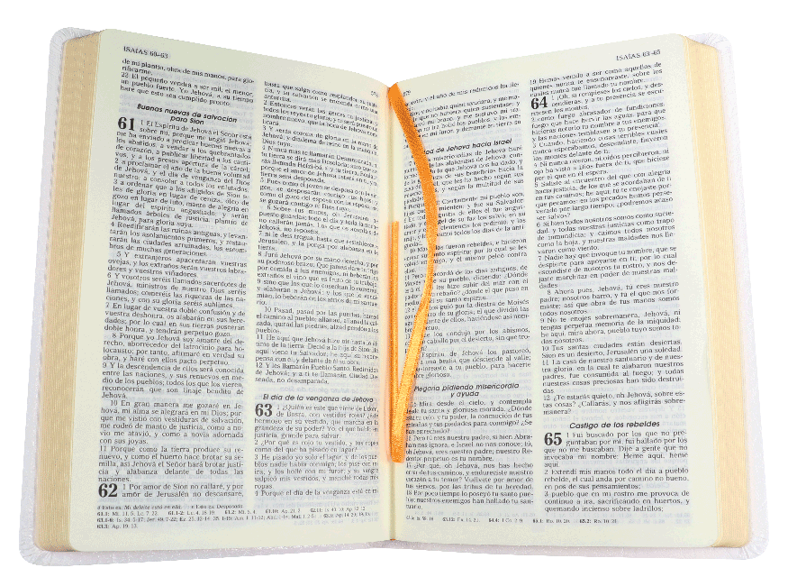 Biblia  Mediana Letra Mediana Imitación Piel Blanco Ultra fina