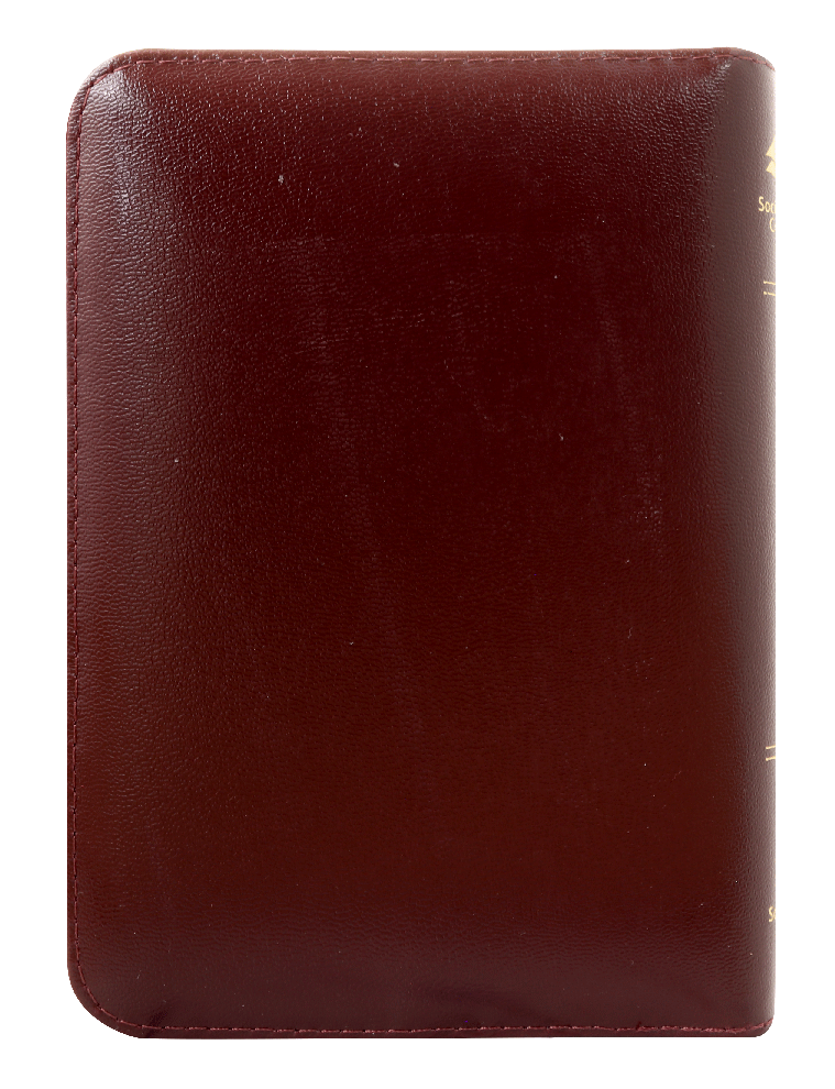 Biblia Reina Valera 1960 Chica Letra Mediana Imitación Piel Vino tinto Código QR