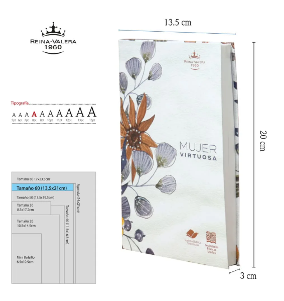 Biblia grande Mujer Virtuosa pasta de cartón
